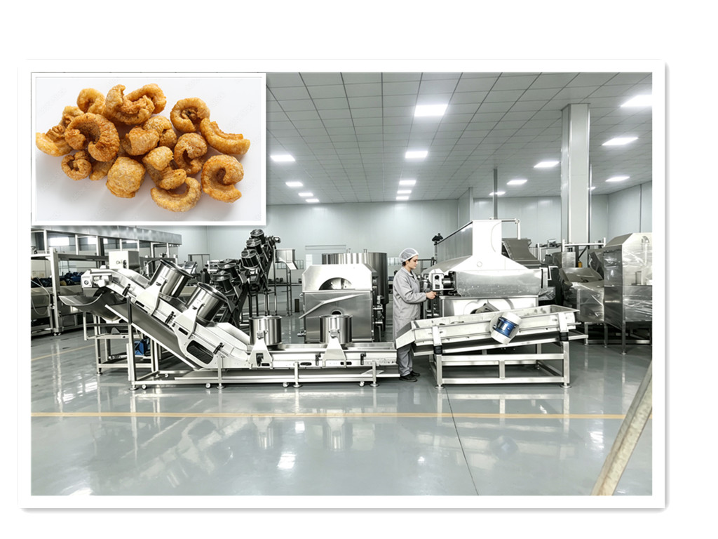 High-Efficiency Continuous Chicharron Frying Machine Streamlines Pork Rind Snack Production Industry